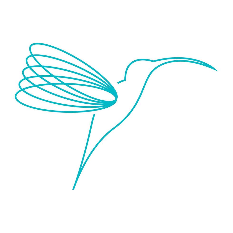 dessin au trait moderne mouche colibri logo design vecteur graphique symbole icône illustration idée créative