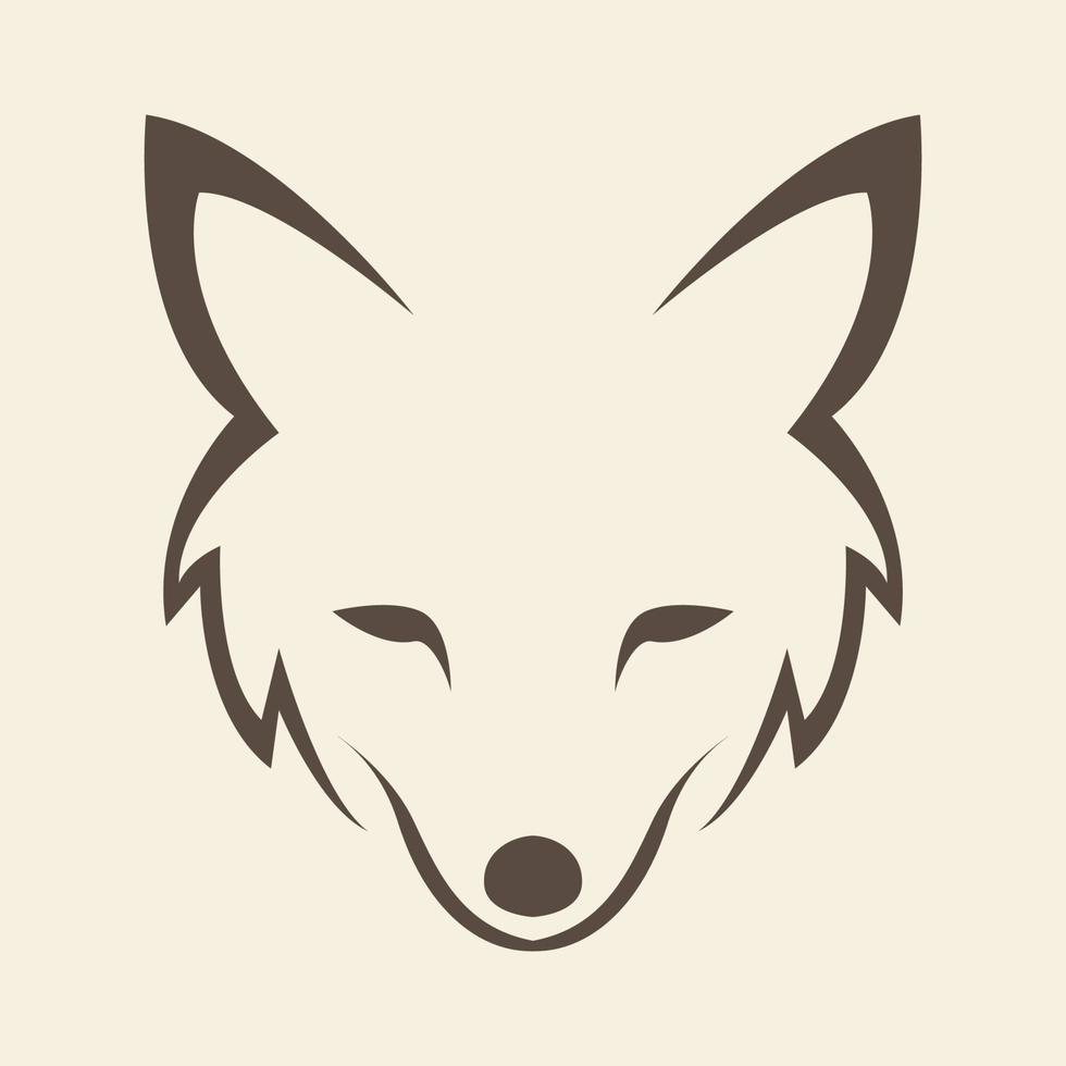 forme tête loup forêt vintage logo symbole icône vecteur conception graphique illustration idée créatif