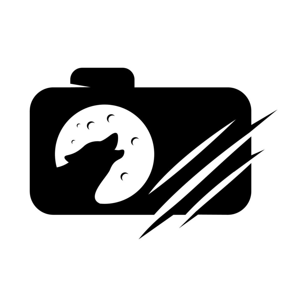 faune caméra objectif photographie logo design icône vecteur