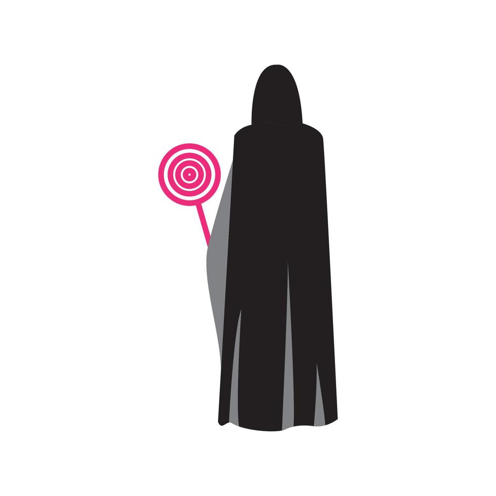 bonbons avec cape logo design vecteur icône symbole illustration