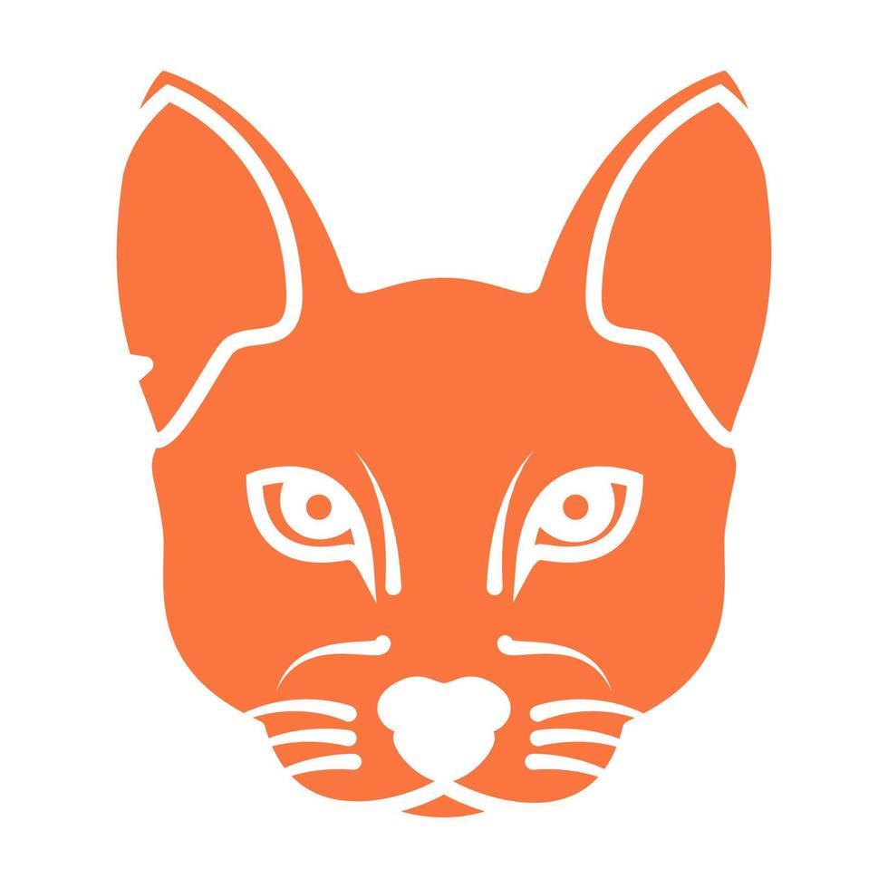tête moderne chat caracal logo symbole vecteur icône illustration design