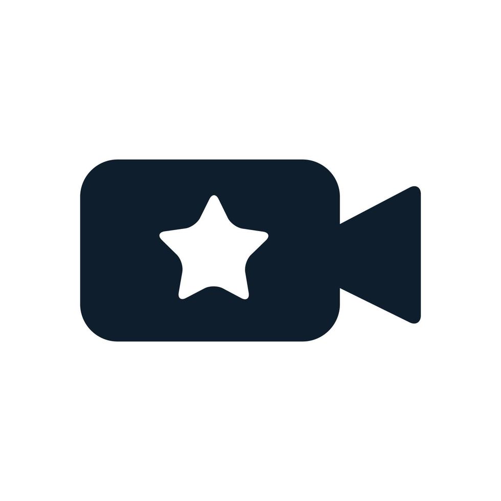 enregistreur de film ou de film avec logo star vecteur
