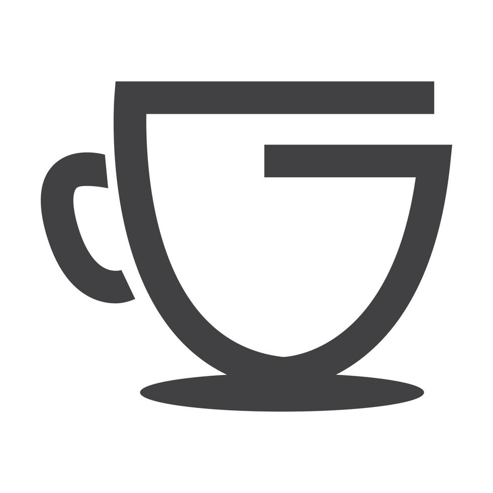 création de logo de tasse à café lettre g vecteur