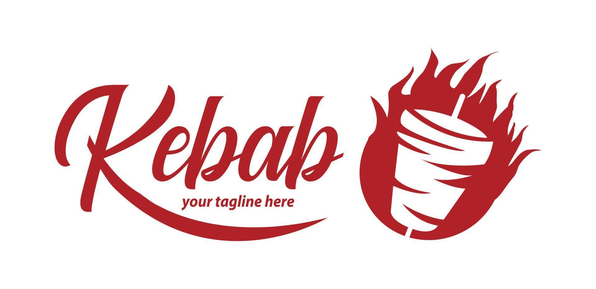 logo shawarma pour les restaurants et les marchés. vecteur