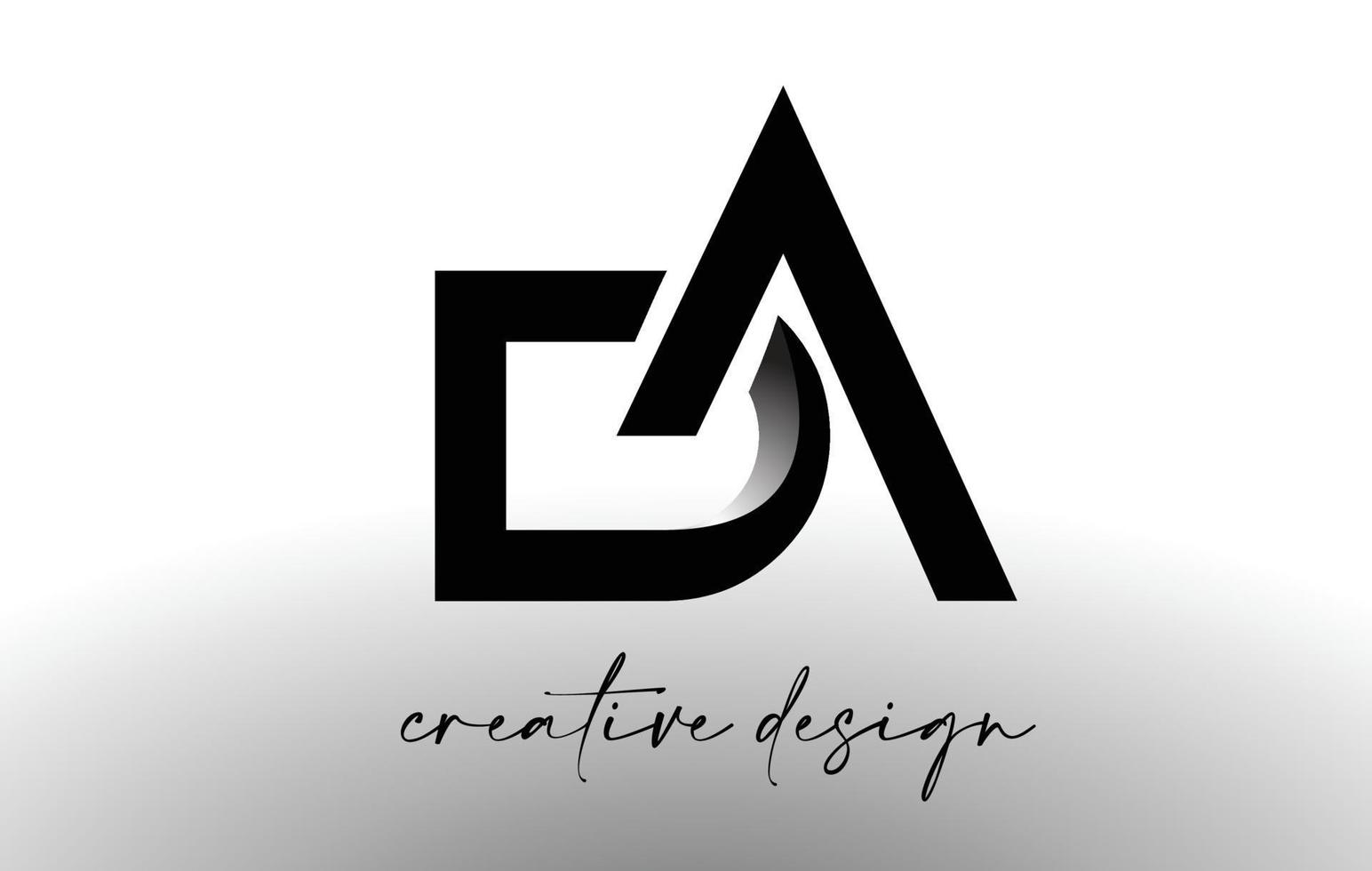 création de logo de lettre da avec un élégant look minimaliste vecteur d'icône da avec un look moderne de conception créative.