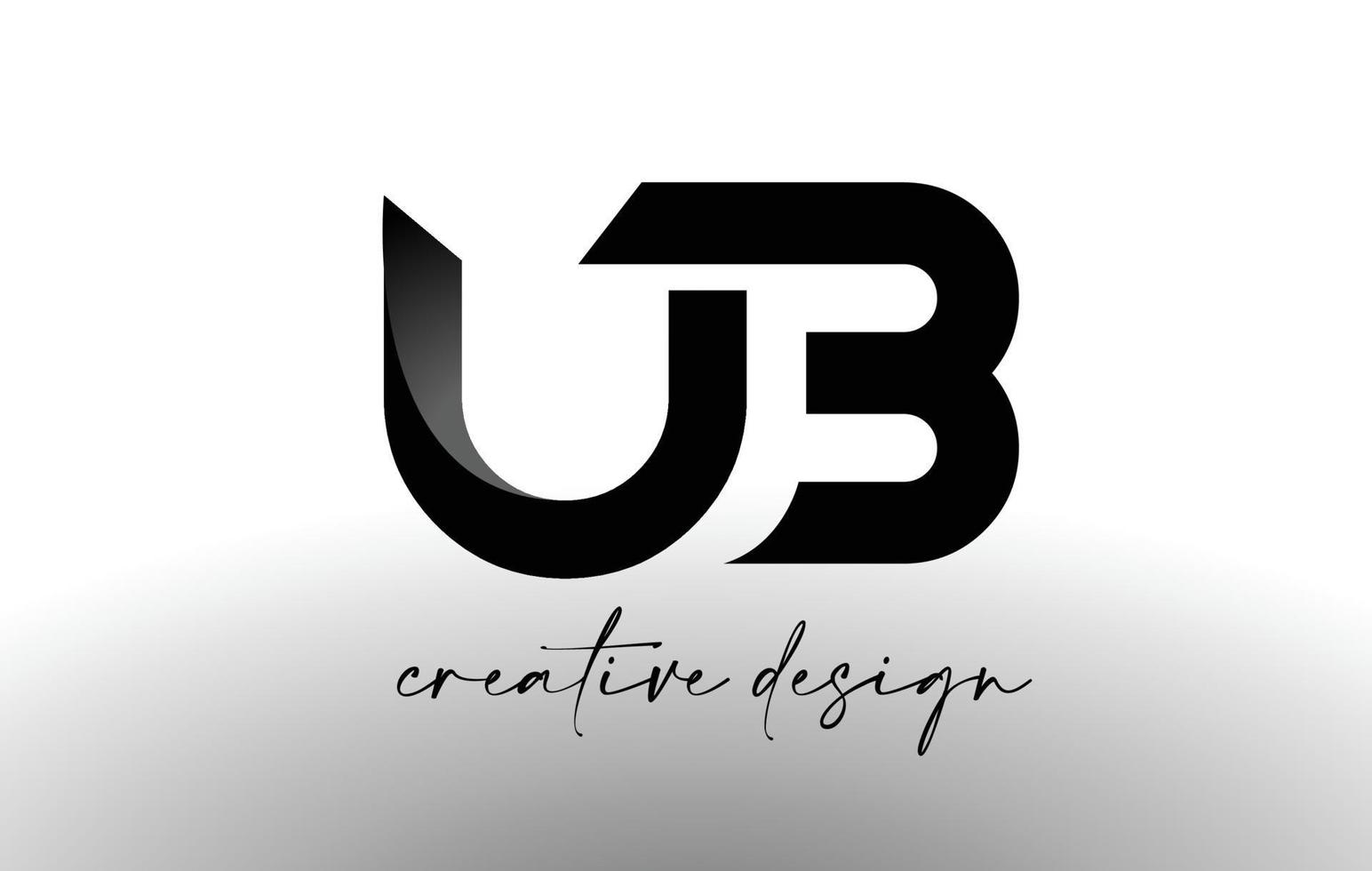 création de logo de lettre ub avec un élégant look minimaliste. vecteur d'icône ub avec un design moderne et créatif.