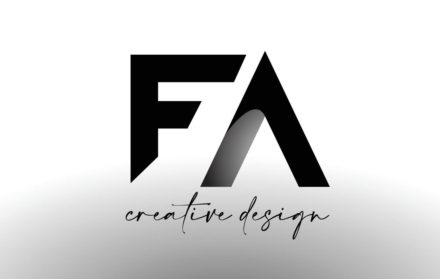 création de logo de lettre fa avec un élégant look minimaliste vecteur d'icône fa avec un design moderne et créatif.