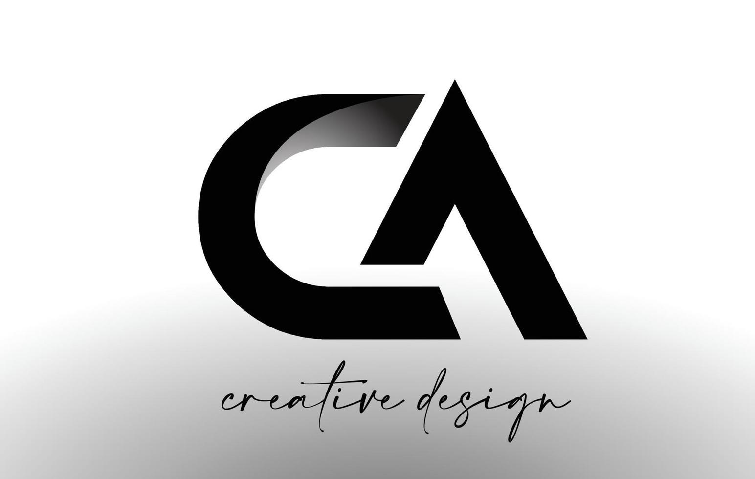 création de logo de lettre ca avec un élégant vecteur d'icône look.ca minimaliste avec un design créatif et un look moderne.