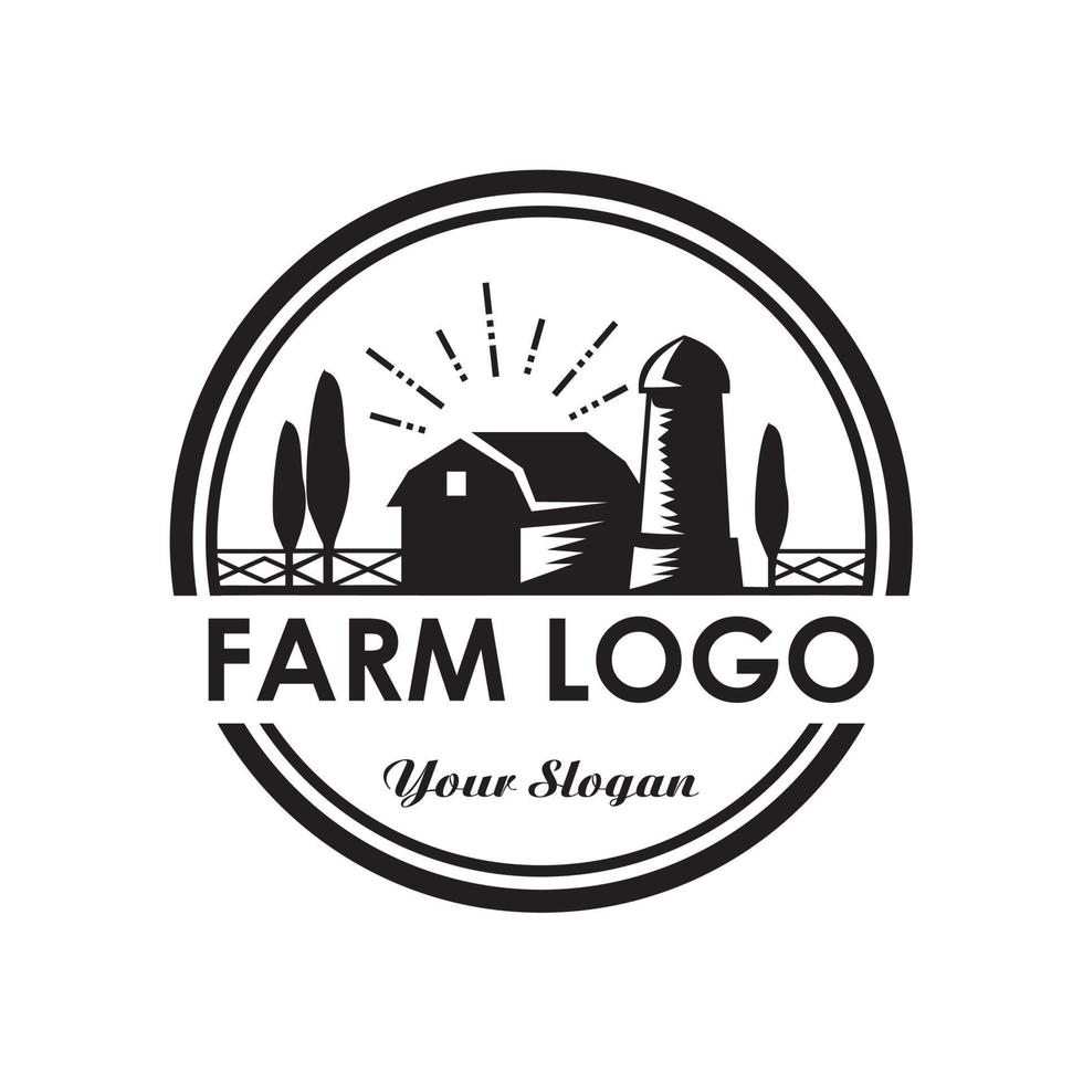 vecteur de ferme, vecteur de logo agricole