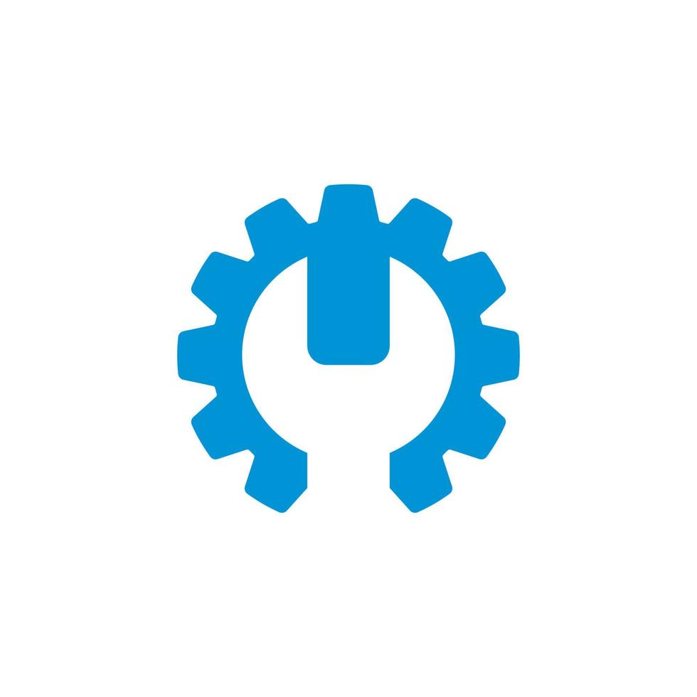 logo de l'industrie de l'ingénierie, logo de l'engrenage vecteur