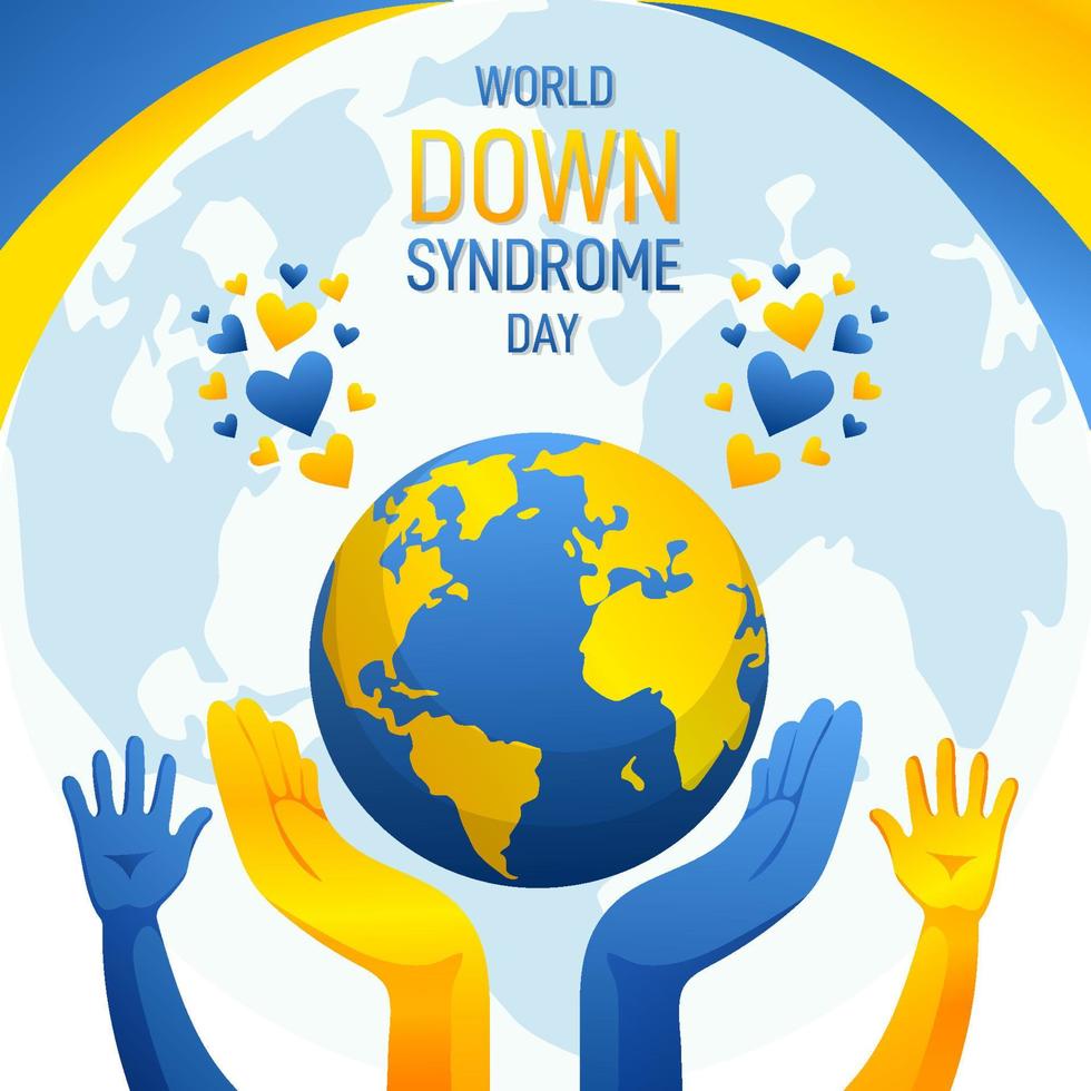 fond de la journée mondiale du syndrome de Down vecteur
