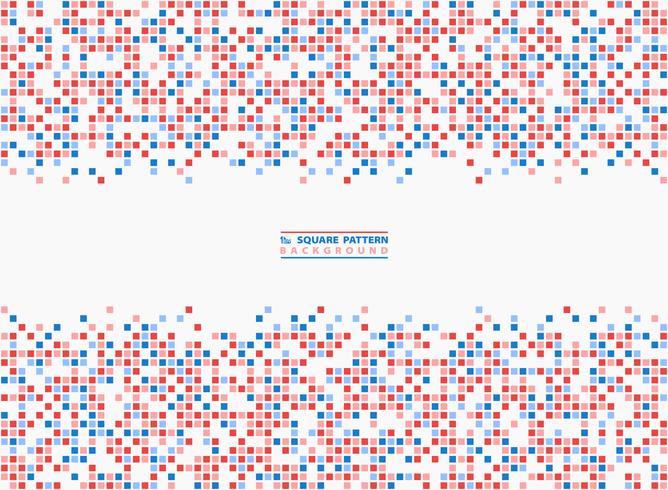 Fond de pixel de contraste abstrait motif carré bleu et rouge. illustration vectorielle eps10 vecteur