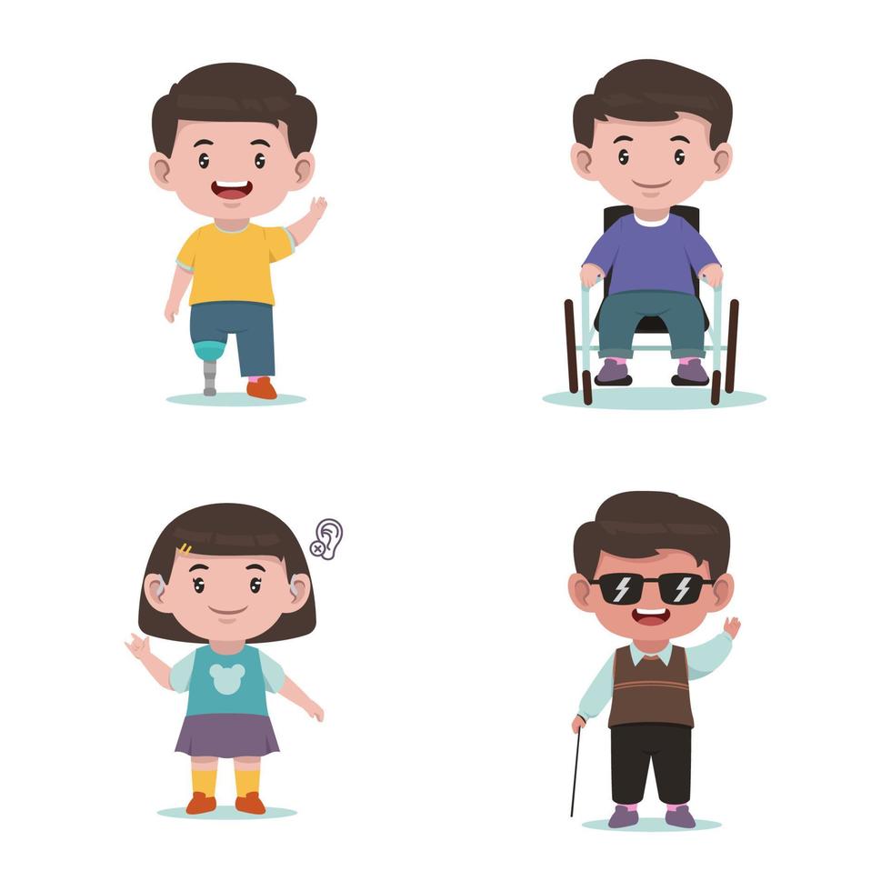 caractère des personnes handicapées vecteur