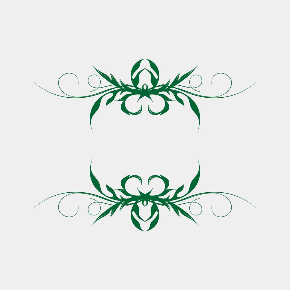 illustration vectorielle de beaux ornements de plantes symétriques pour la décoration murale ou la décoration de mariage vecteur