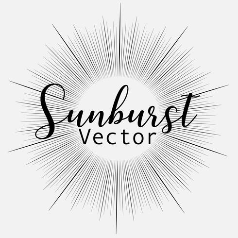 Style sunburst isolé sur fond blanc, illustration vectorielle de rayons de rupture. vecteur
