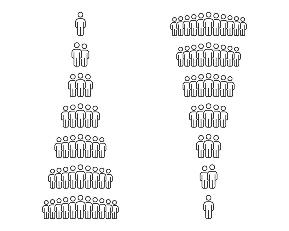 icônes de personnes, vecteur d'équipe de groupe de travail de personne