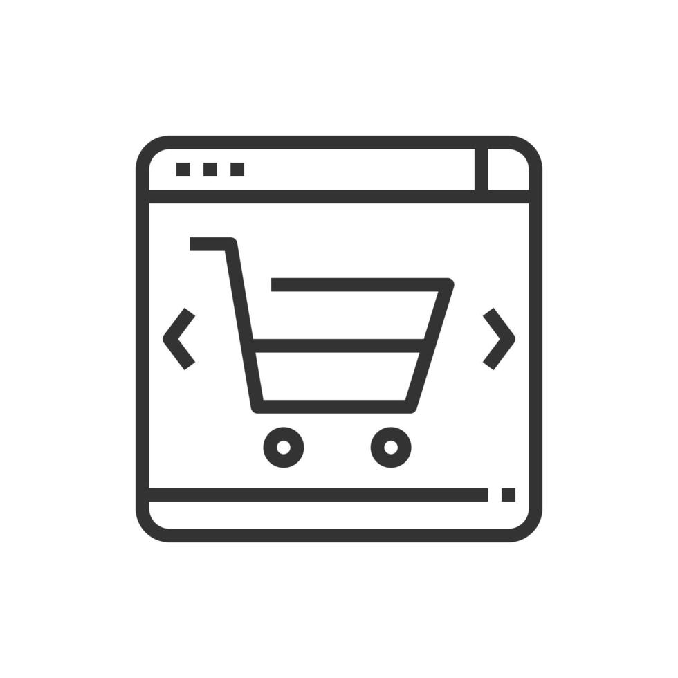panier shopping en ligne icône illustration vectorielle vecteur