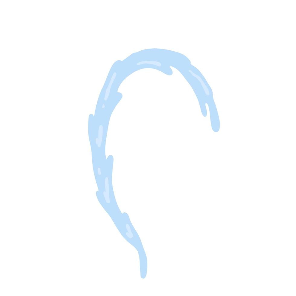 Jet d'eau. forme incurvée bleue abstraite vecteur