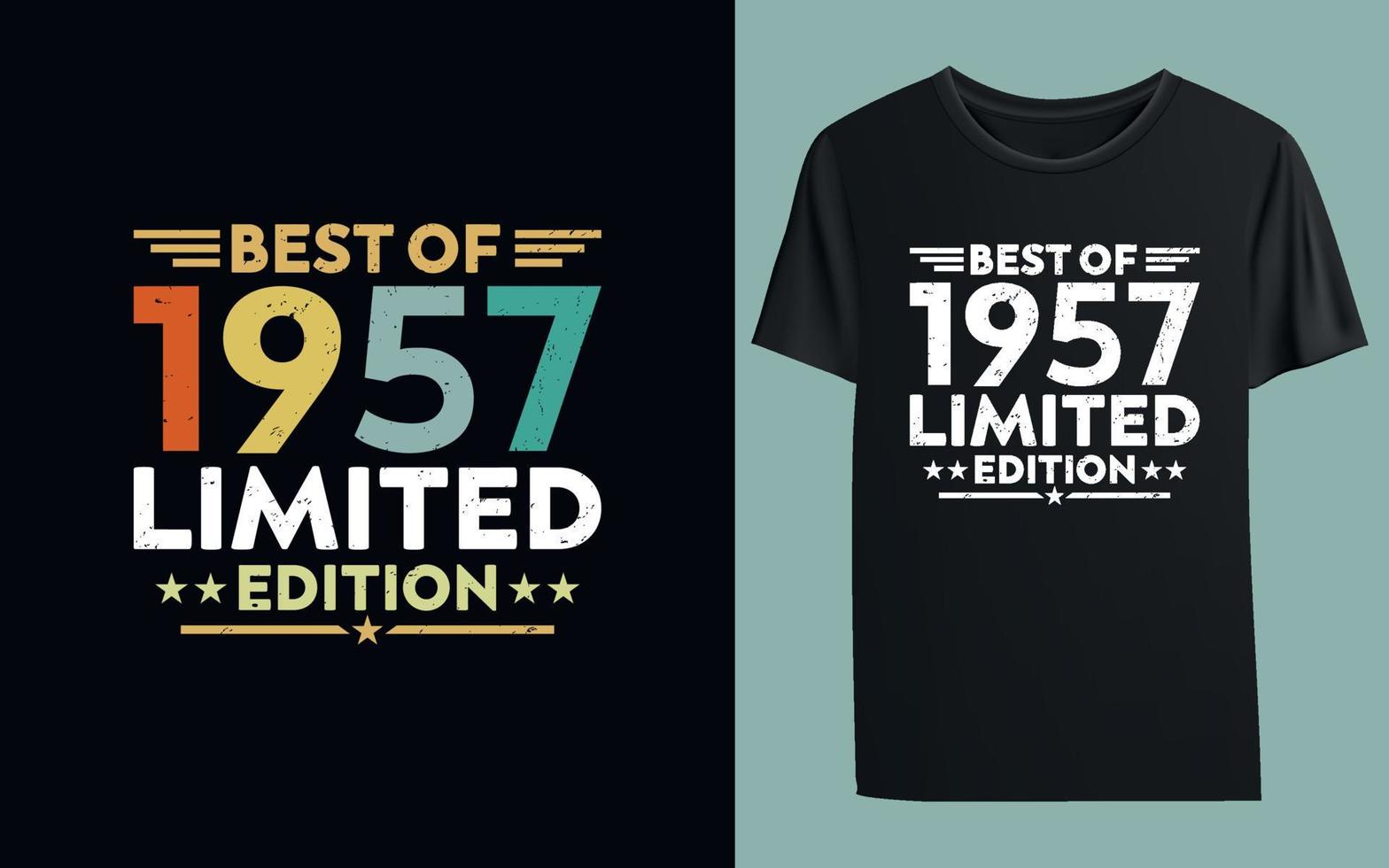 t-shirt best of 1957 en édition limitée vecteur