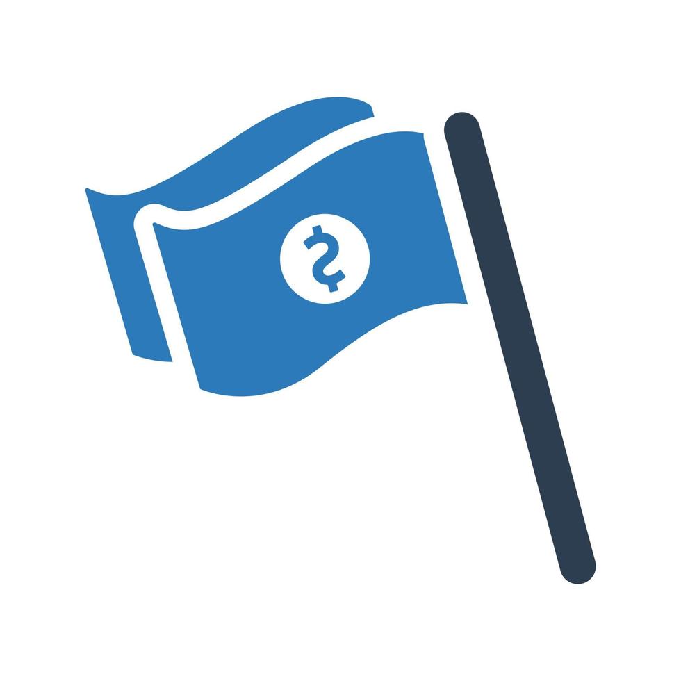 icône de drapeau d'affaires vecteur
