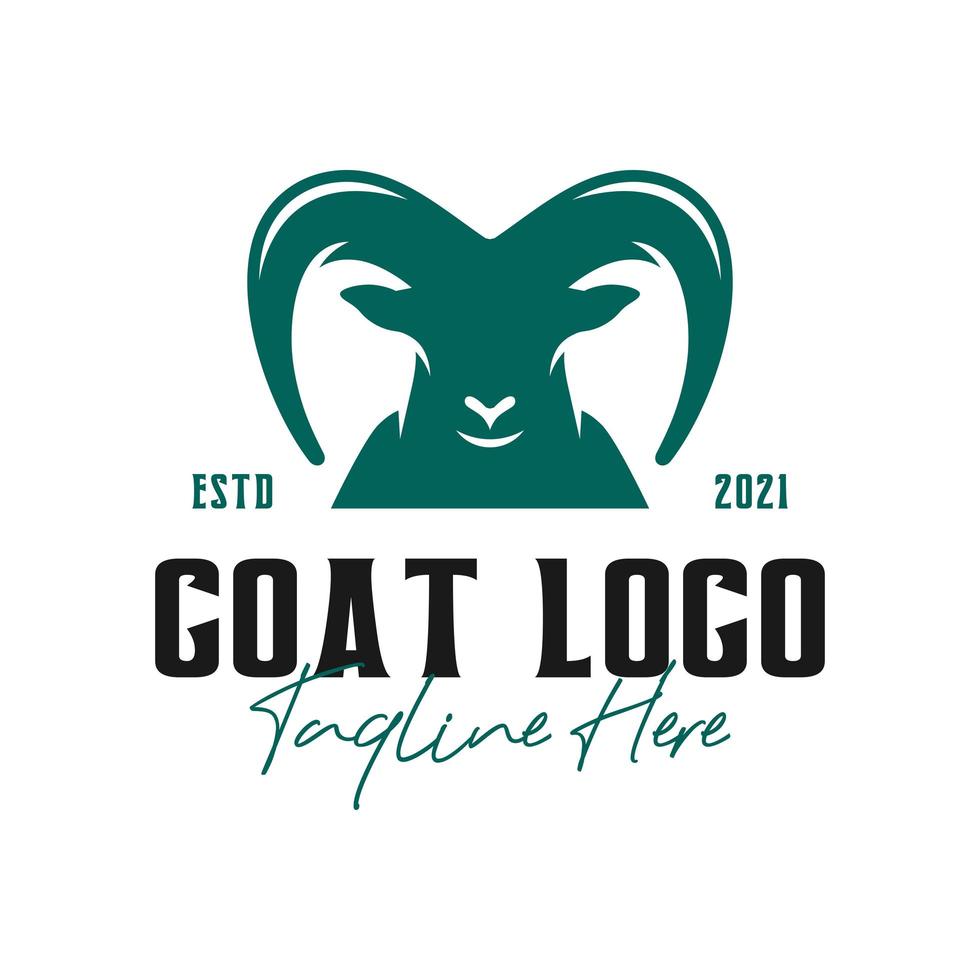 création de logo illustration vectorielle tête de chèvre vecteur