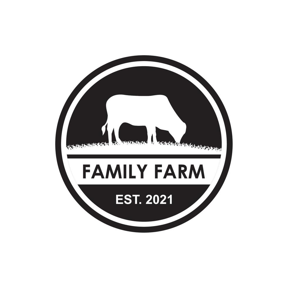 vecteur de ferme familiale, logo de l'agriculture