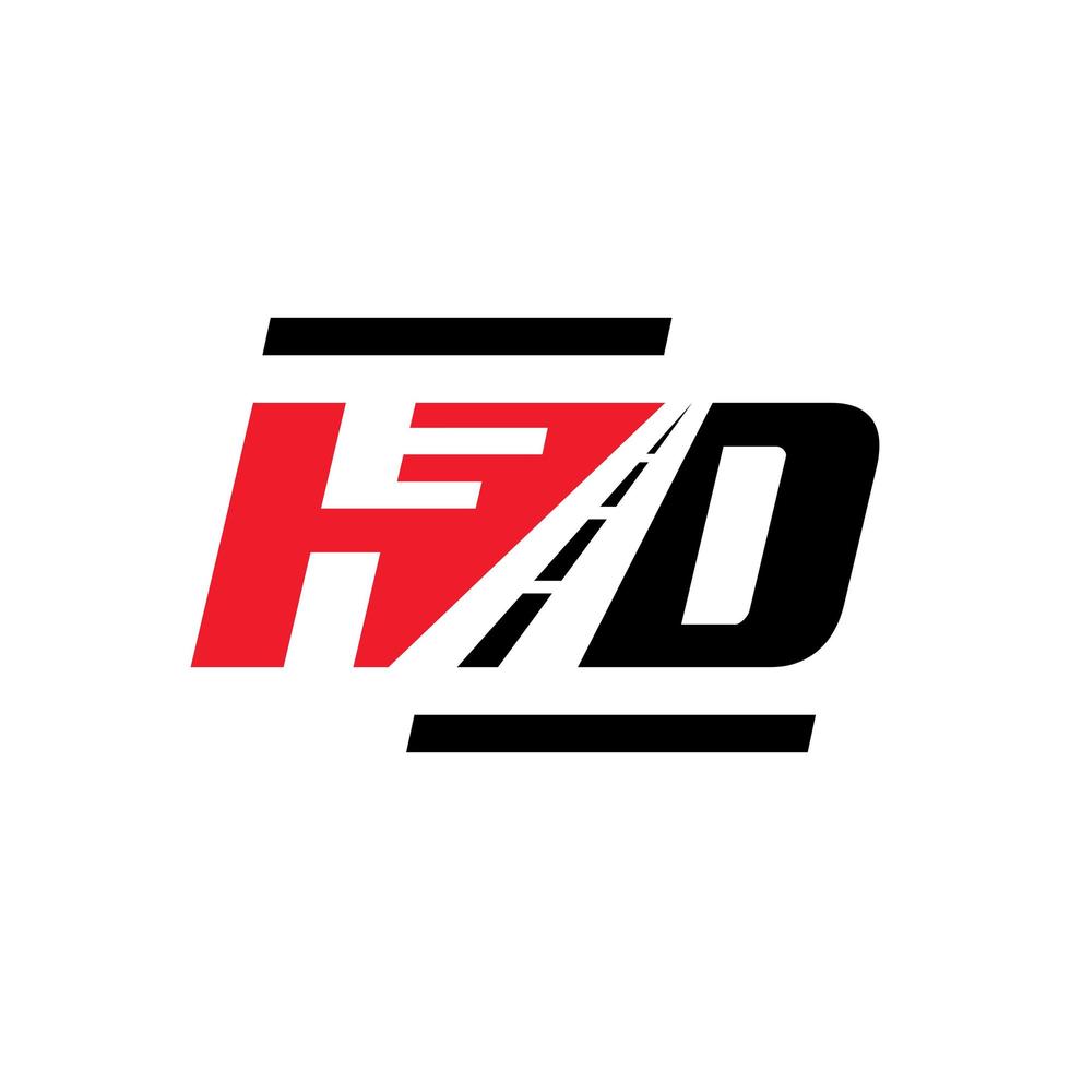 logo d'illustration de route avec lettre hd vecteur