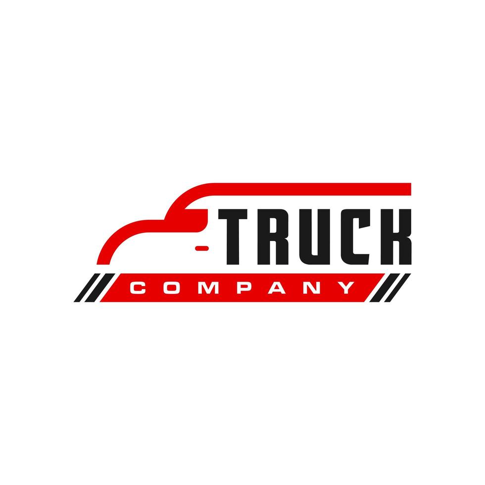 logo d'illustration d'inspiration de camion de transport vecteur