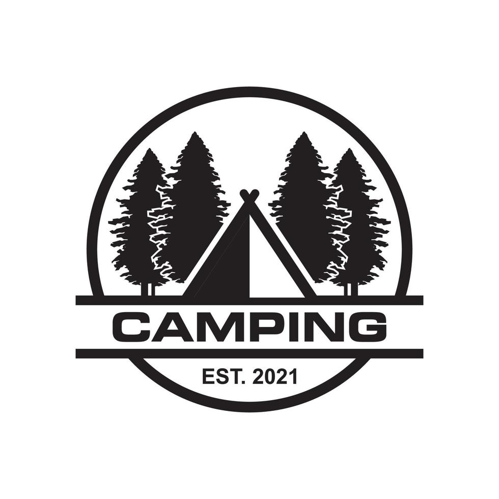 vecteur de camping, vecteur de logo d'aventure