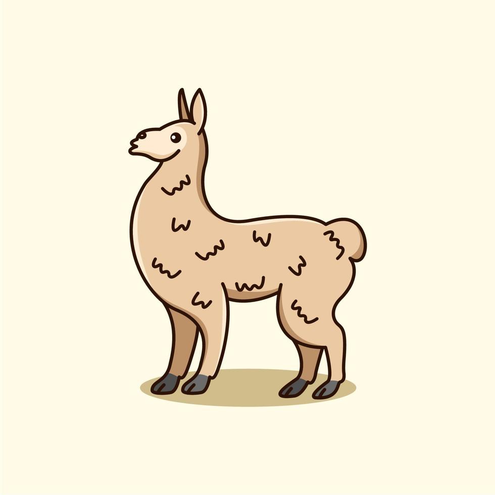 illustration graphique vectoriel du lama