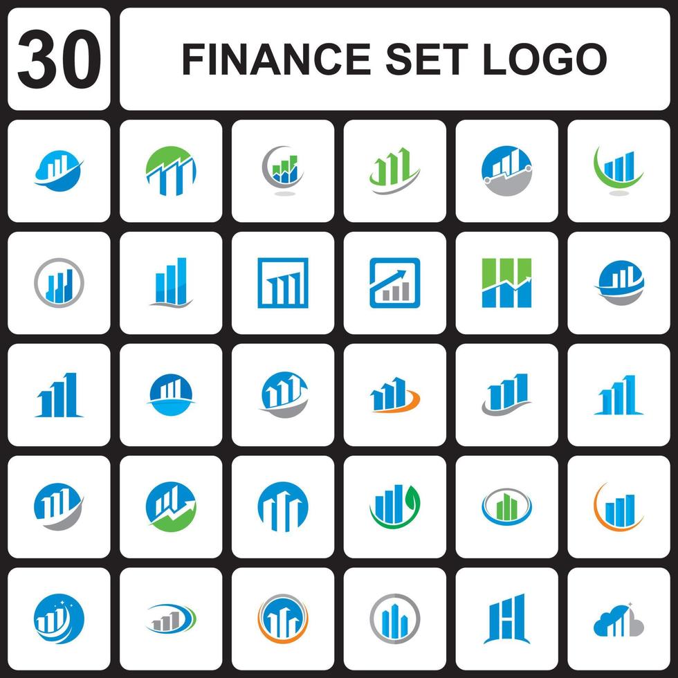 un ensemble de logos financiers, un ensemble de logos d'entreprise vecteur