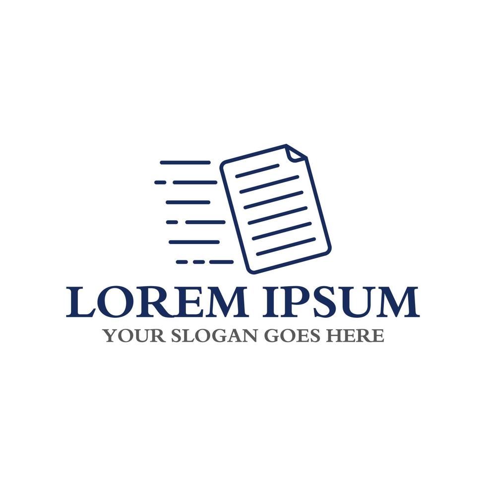 logo de livraison de papier, logo logistique vecteur