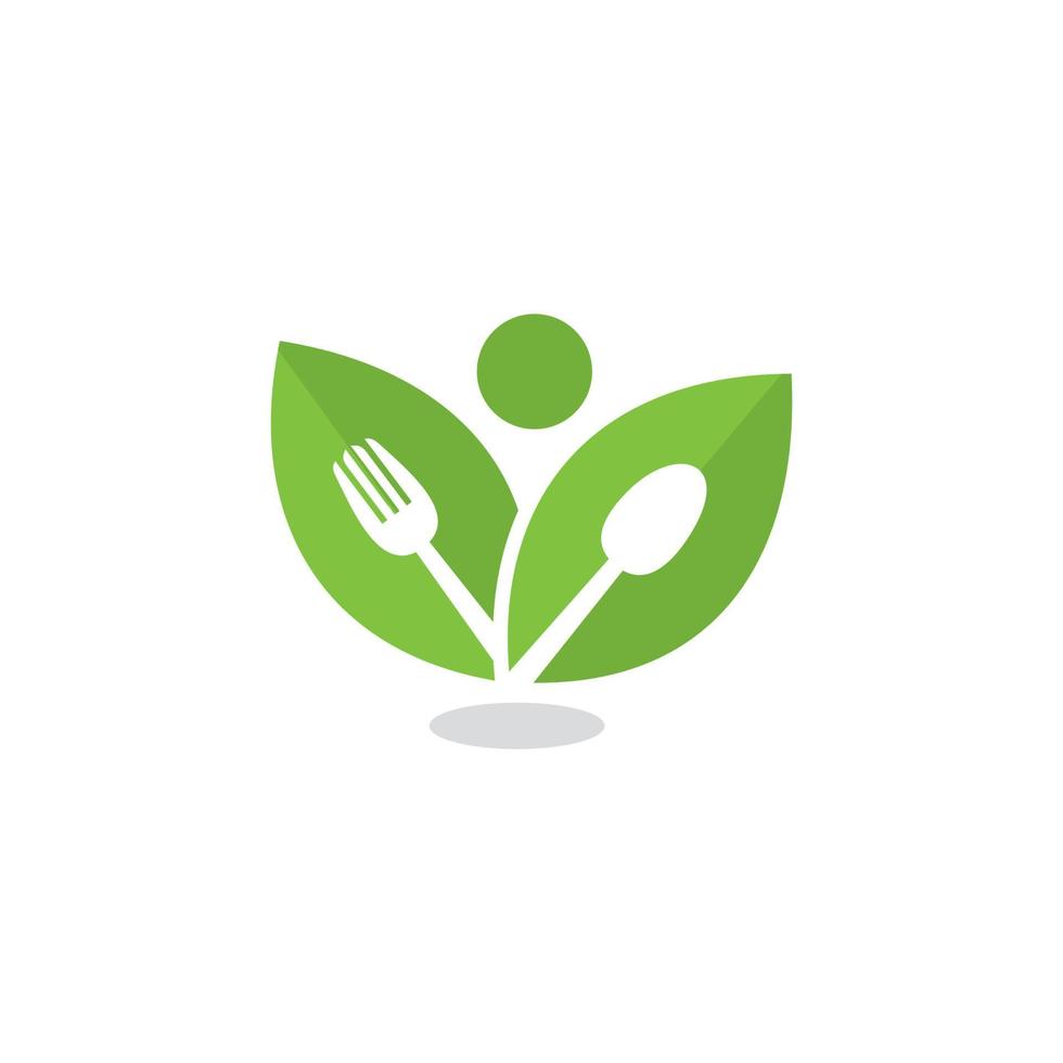 vecteur d'aliments biologiques, logo de la nature