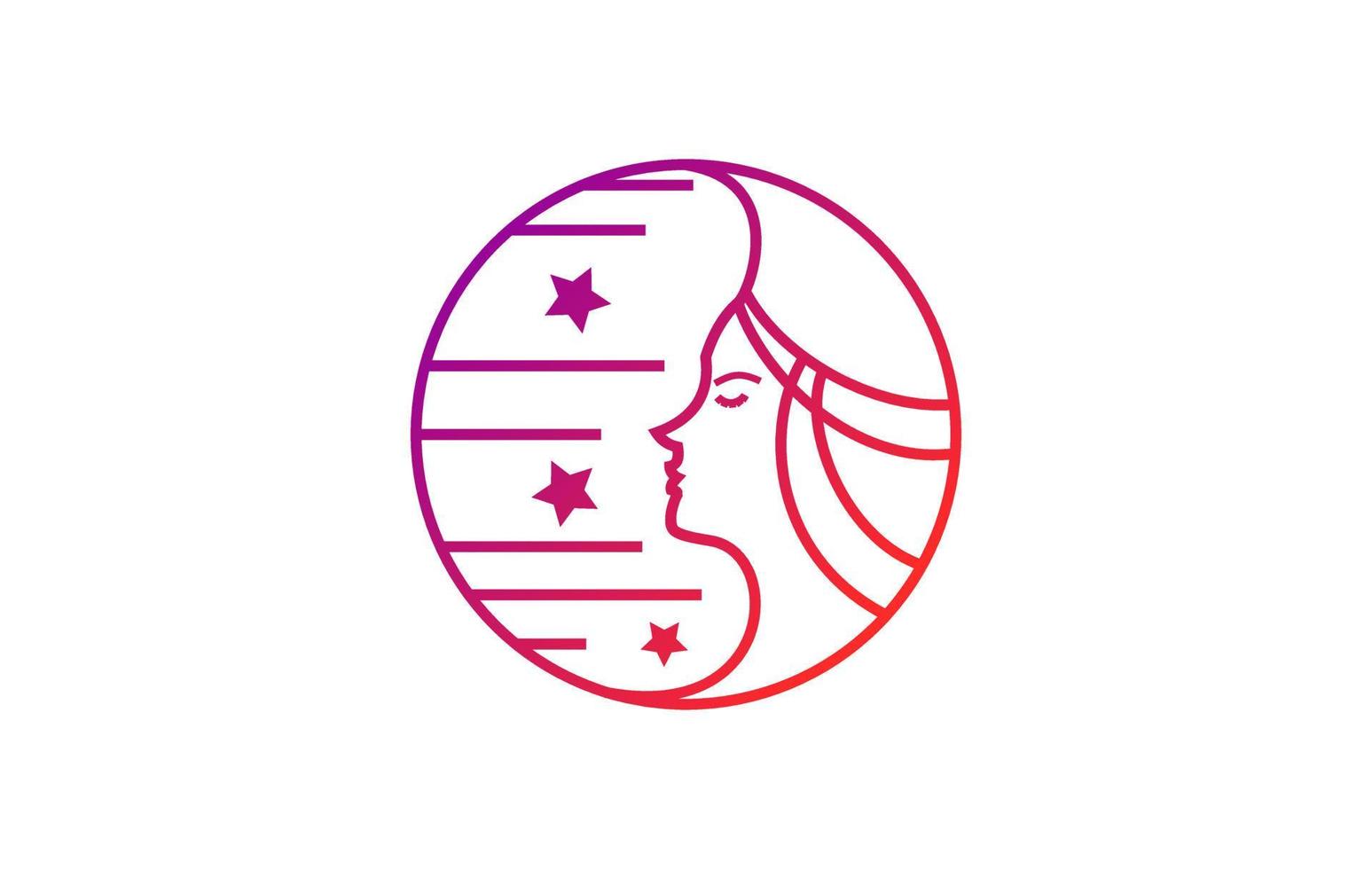 visage de femme pour le logo de cosmétiques. vecteur d'art en ligne.