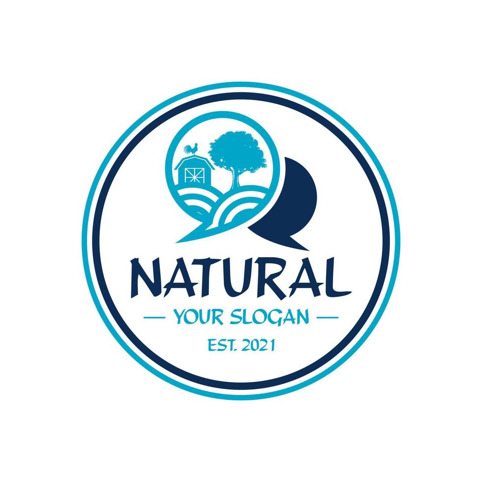 logo de l'agriculture, vecteur de logo naturel