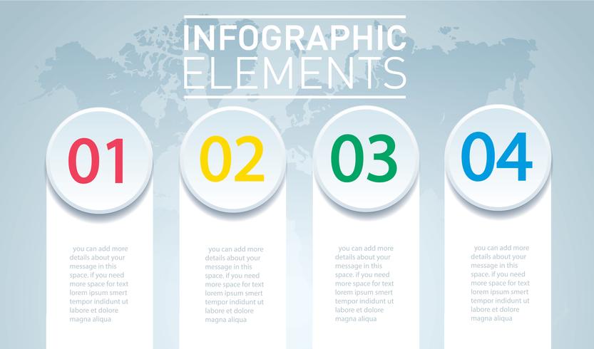 cercle infographique. Modèle vectoriel avec 4 options. Peut être utilisé pour le Web, diagramme, graphique, présentation, graphique, rapport, infographie étape par étape. Abstrait