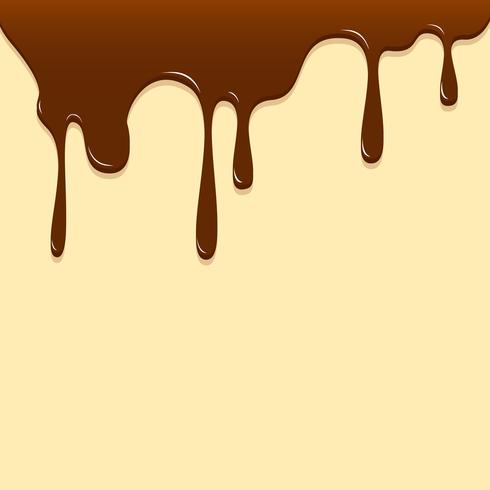 Gouttes de chocolat, illustration vectorielle de fond chocolat vecteur