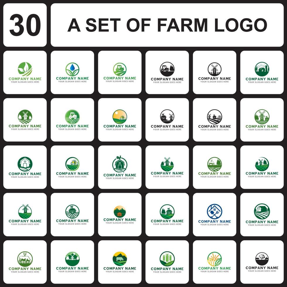 logo de la ferme, vecteur du logo de l'agriculture