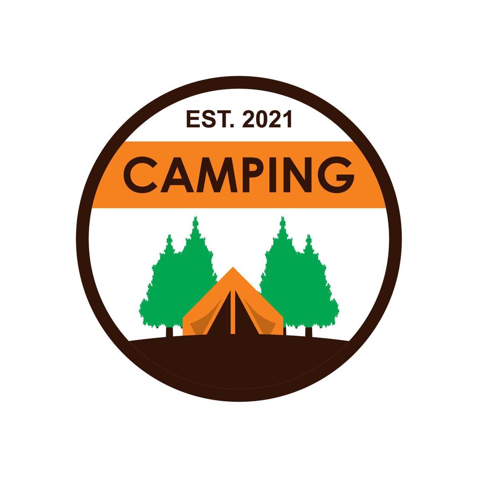 vecteur de camping, vecteur de logo d'aventure