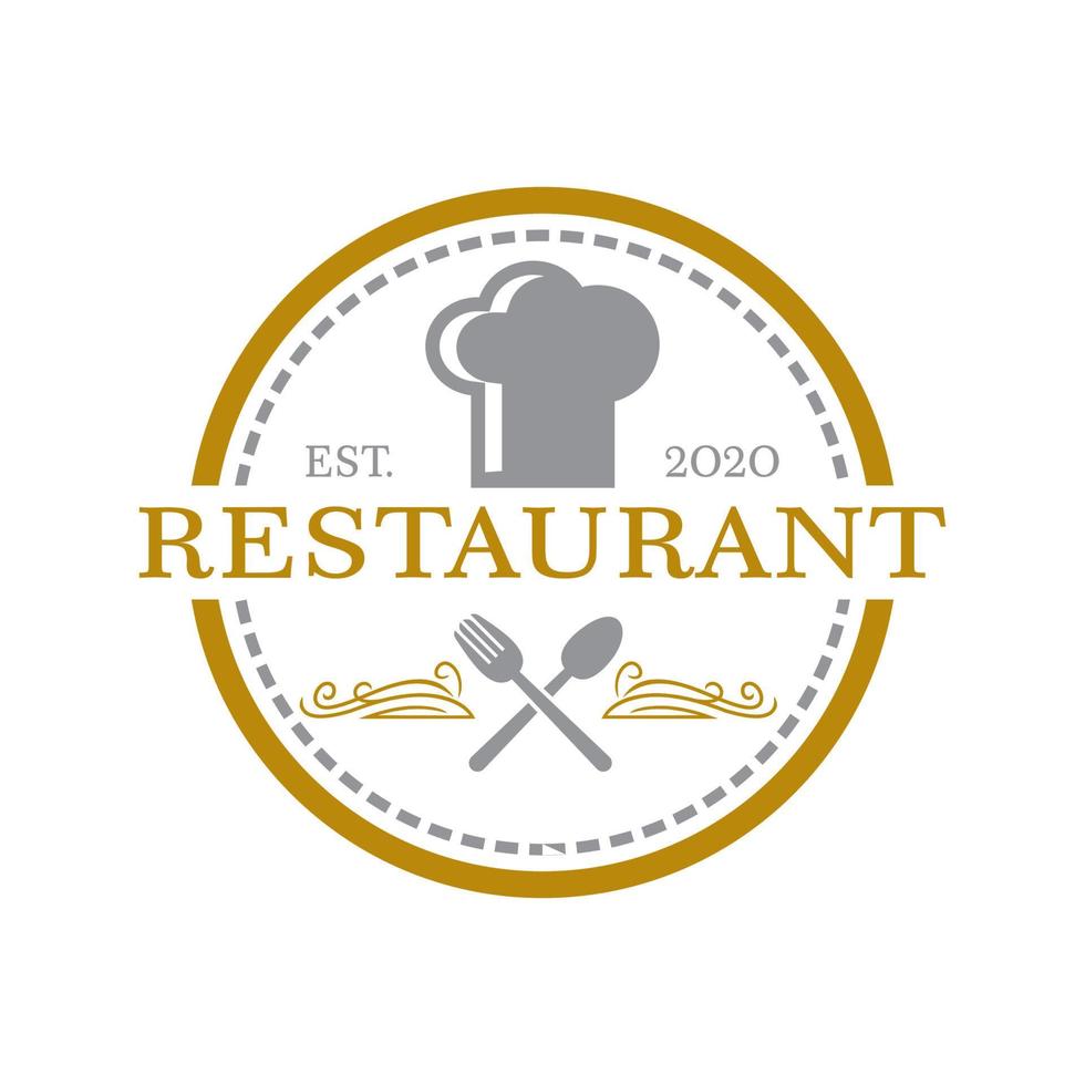 vecteur de chef, vecteur de logo de restaurant