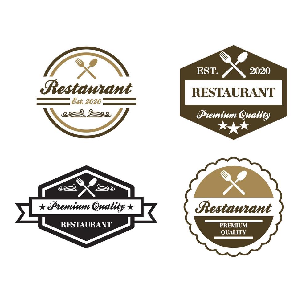 un ensemble de vecteur de cuisine, un ensemble de logo de restaurant