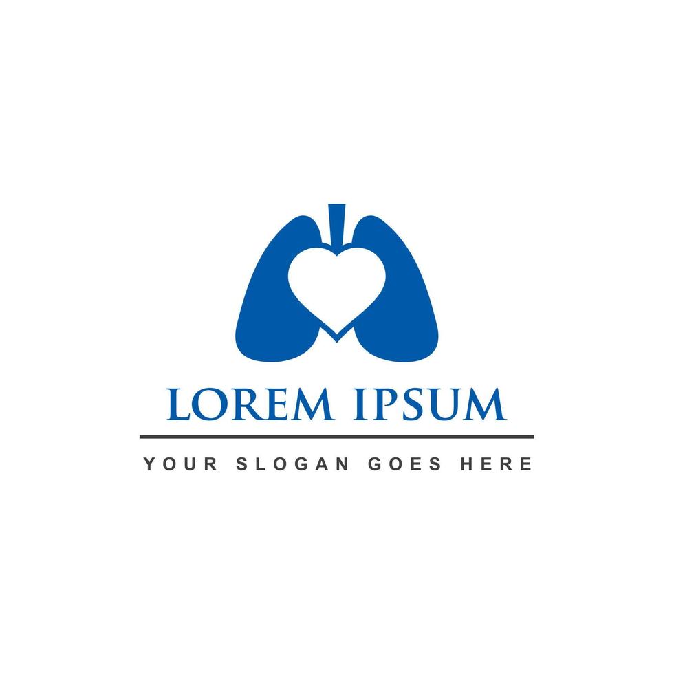 logo coeur pulmonaire , logo poumon sain vecteur