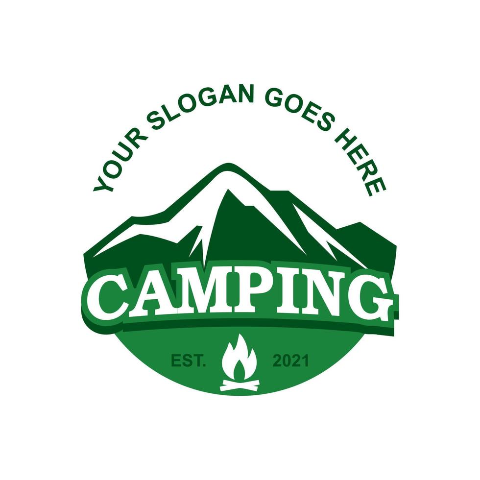 logo de camping, vecteur de logo d'aventure