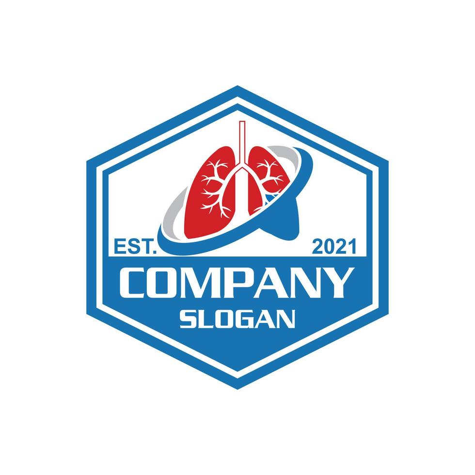 logo pulmonaire, vecteur de logo médical