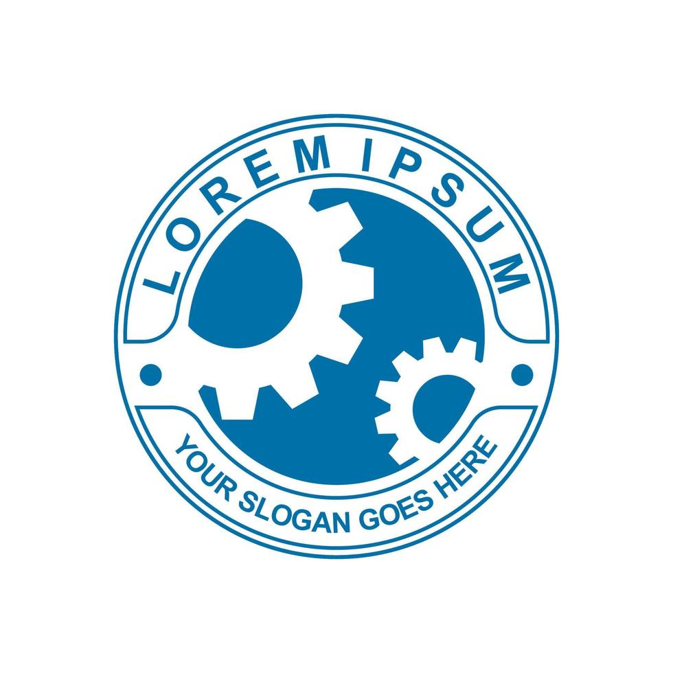 logo d'engrenage, vecteur de logo industriel