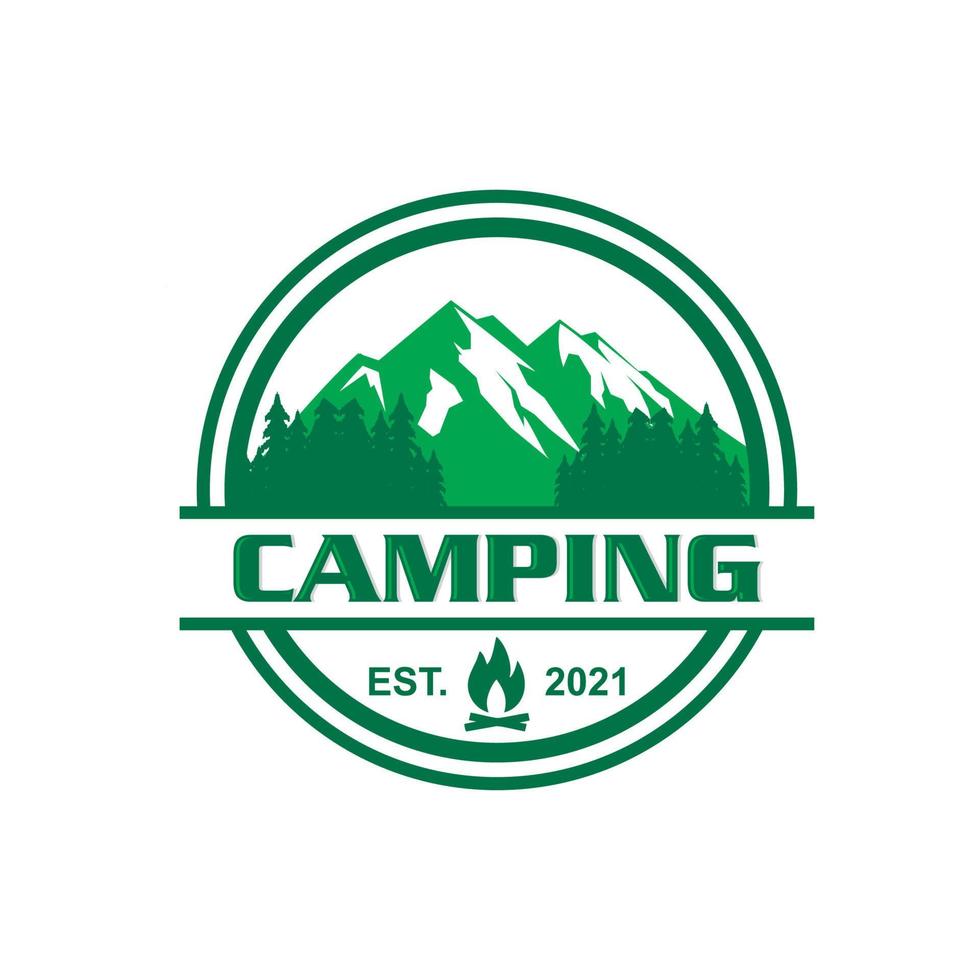 logo de camping, vecteur de logo d'aventure