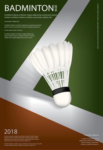 Illustration vectorielle de badminton championnat affiche vecteur