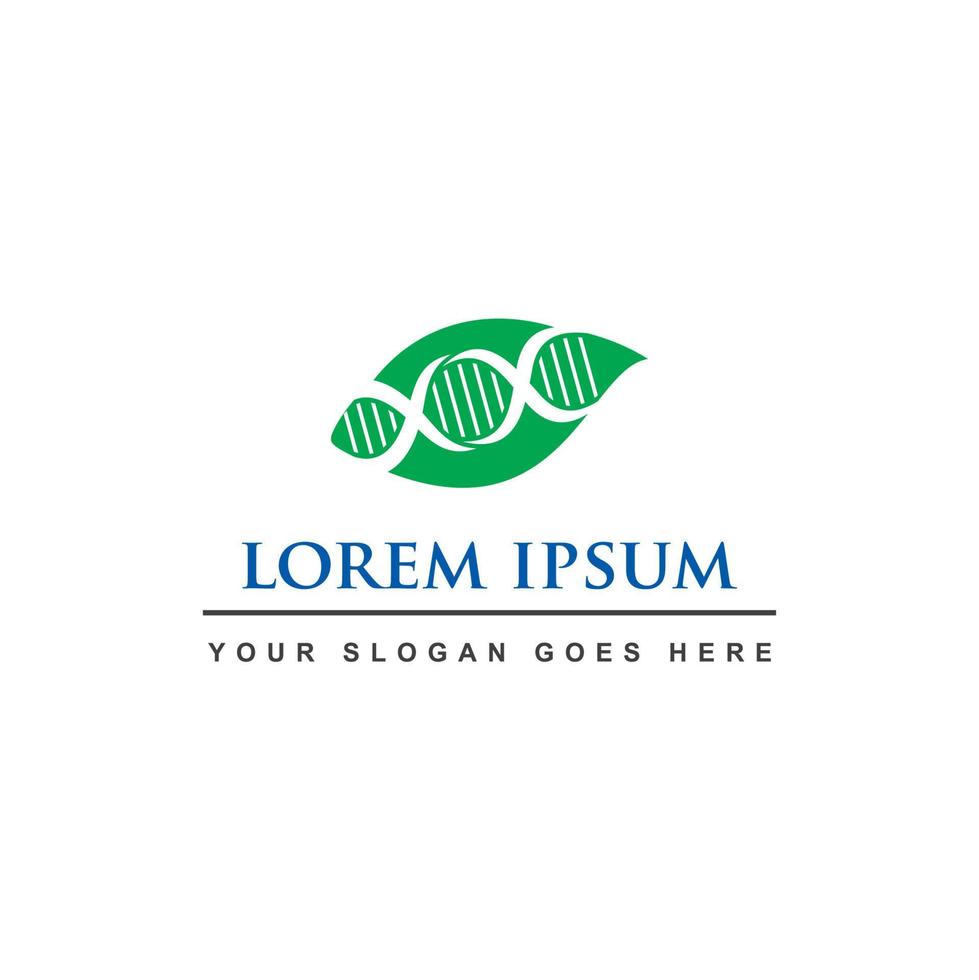 logo d'adn organique, logo de nature génétique vecteur