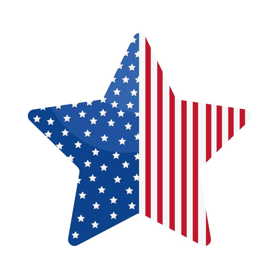 drapeau américain en étoile vecteur
