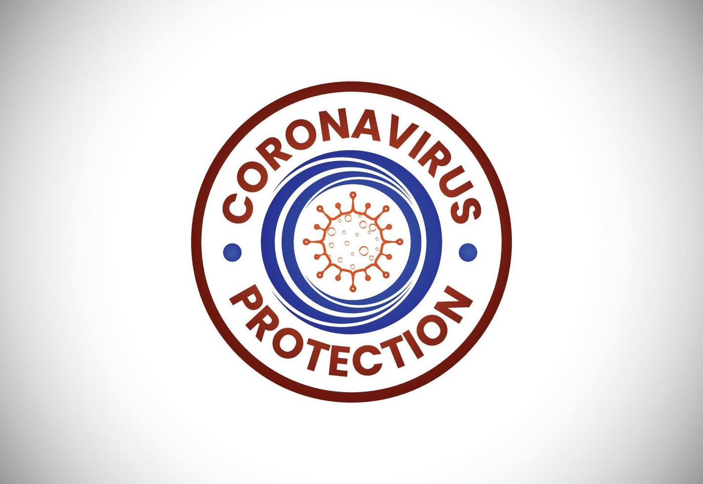 symbole de signe d'alerte de virus corona. covid-19, illustration vectorielle plane de l'emblème de l'infection par le virus corona. vecteur